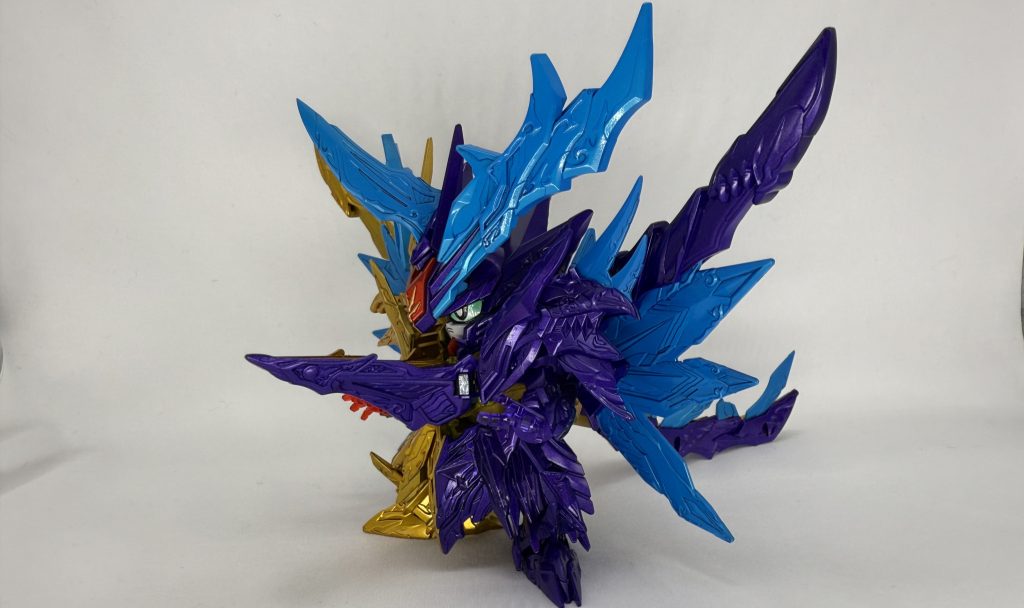 左半身。パープル: クレオスGXメタルバイオレット → クリアパープル