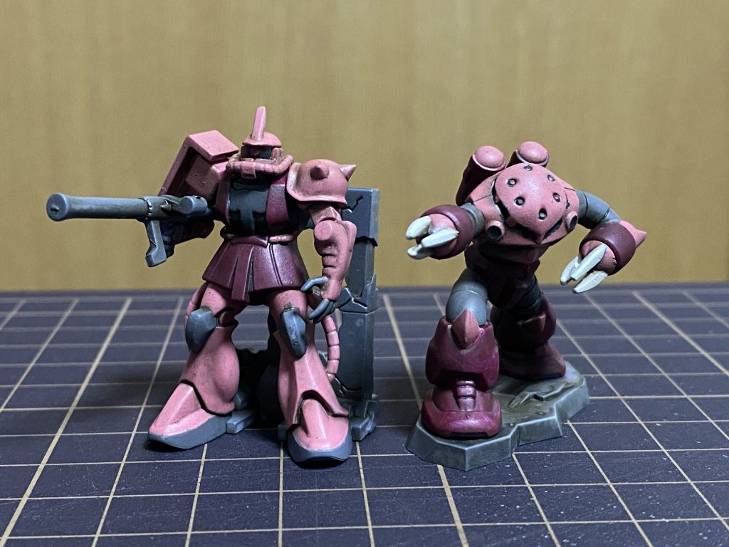 表面処理は一切せず、そのまま塗りました。つや消し→ミスターホビーのMr.ウェザリングカラーで墨入れも兼ねて汚し。