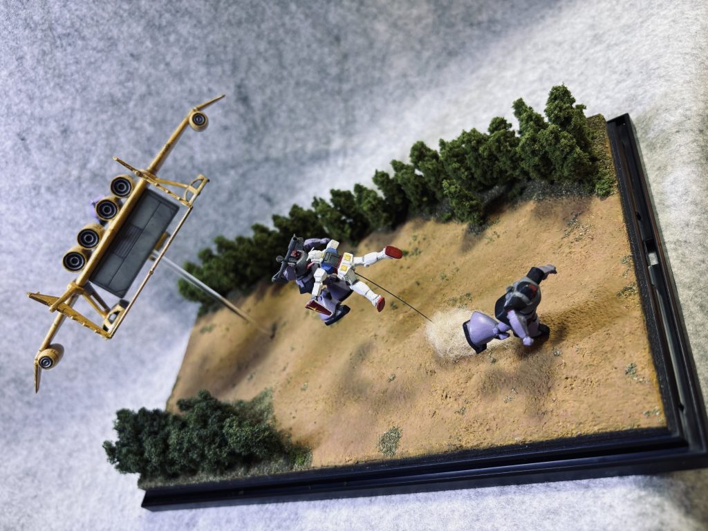 全景、少し違う角度から〜針葉樹までは再現できなかったので😅普通の木ですが、まぁ雰囲気は出たので🆗