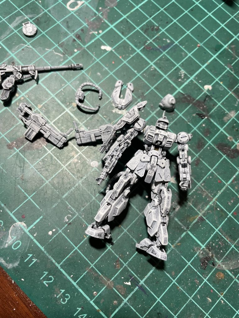 下地状態。ホワイトが強すぎたかもしれない。