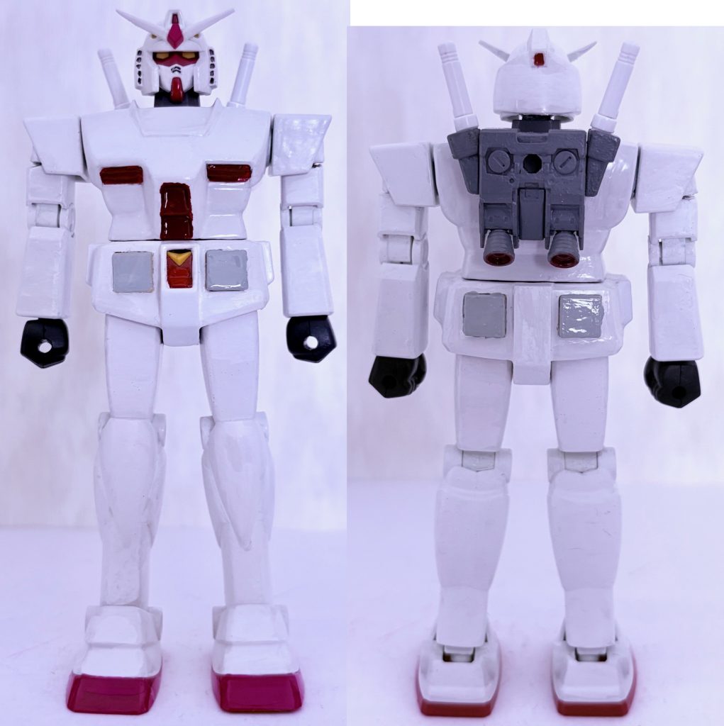 外見こそ旧キットガンダムそのものだが、バックパックはオリジンガンダムのものを使用。