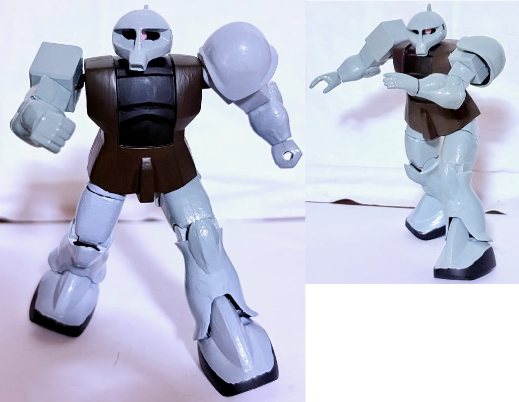 アクションポーズ。一部をボールジョイントにしたため、よりスムーズなポージングができるようになった。