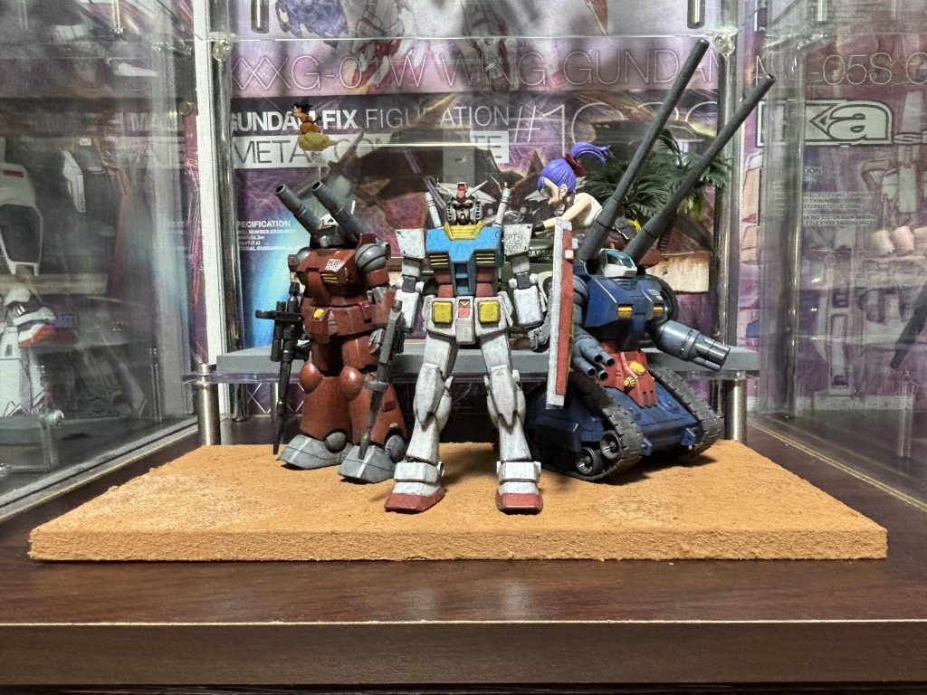 作品名：お手軽台座ベース作り<p>ウイングゼロ製作の合間の息抜きに、V作戦3人衆のベースを作りました。 費用と手間をかけずにそれらしいものを作る、というのが息抜きの条件かと思ってます。 100均で買ってきた展示パネルを２枚連結させ隙間をパテで埋める。（余 […]</p>