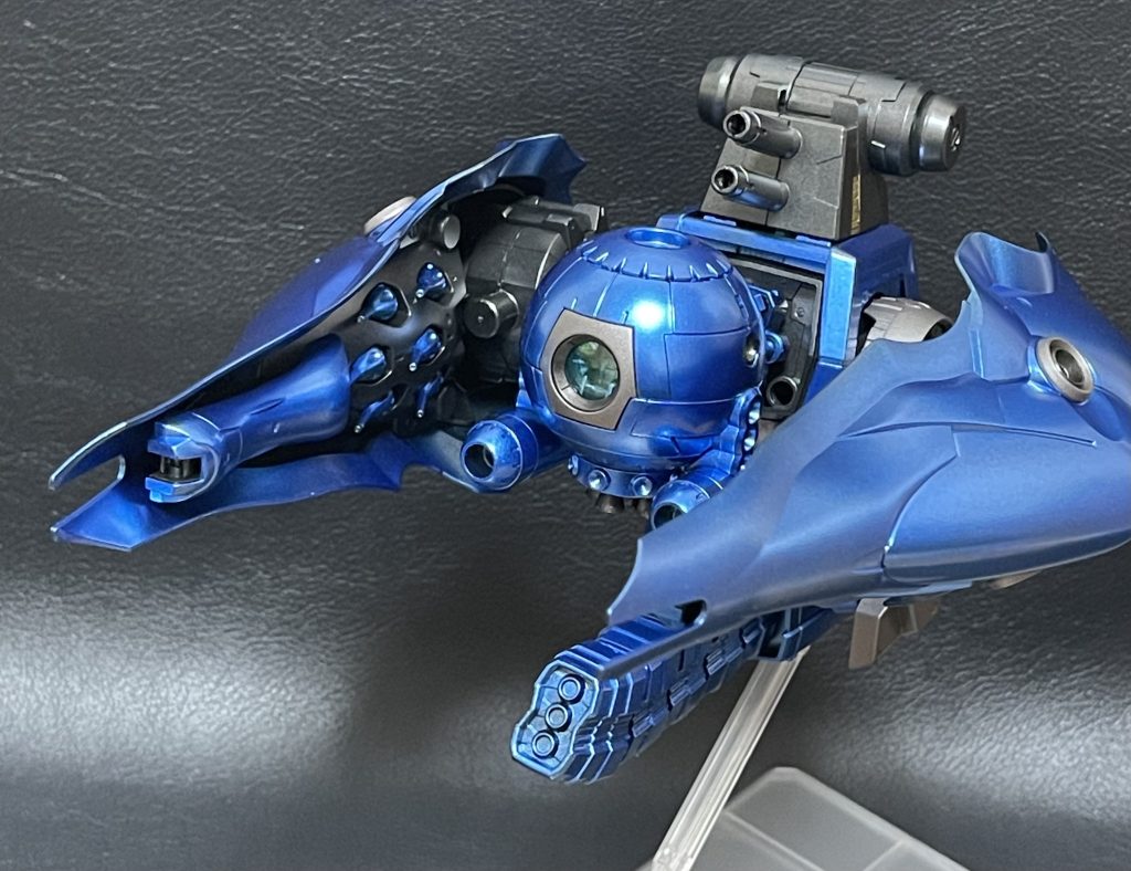 ボール企画第5弾です。今回は前回の水中仕様の時に言ってました宇宙用です。元々ボールは宇宙で使用する機体ですので、色々武装を追加してモビルアーマーとしてみました。