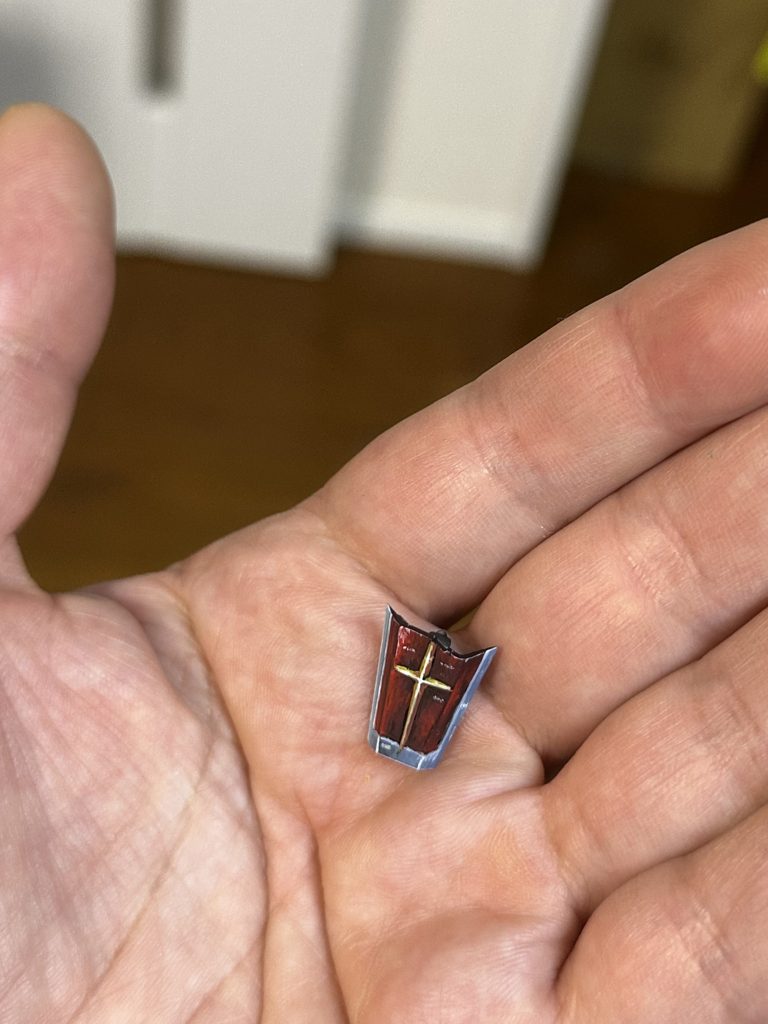 今回1番良く塗れたの思っているのがこのシールドです。やっぱり小さい！！