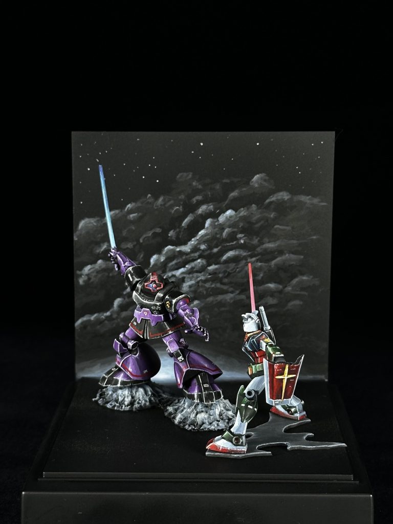 引きでサイズがとても小さいので元絵のタッチに寄せたりマーキングの塗装が特に大変でした