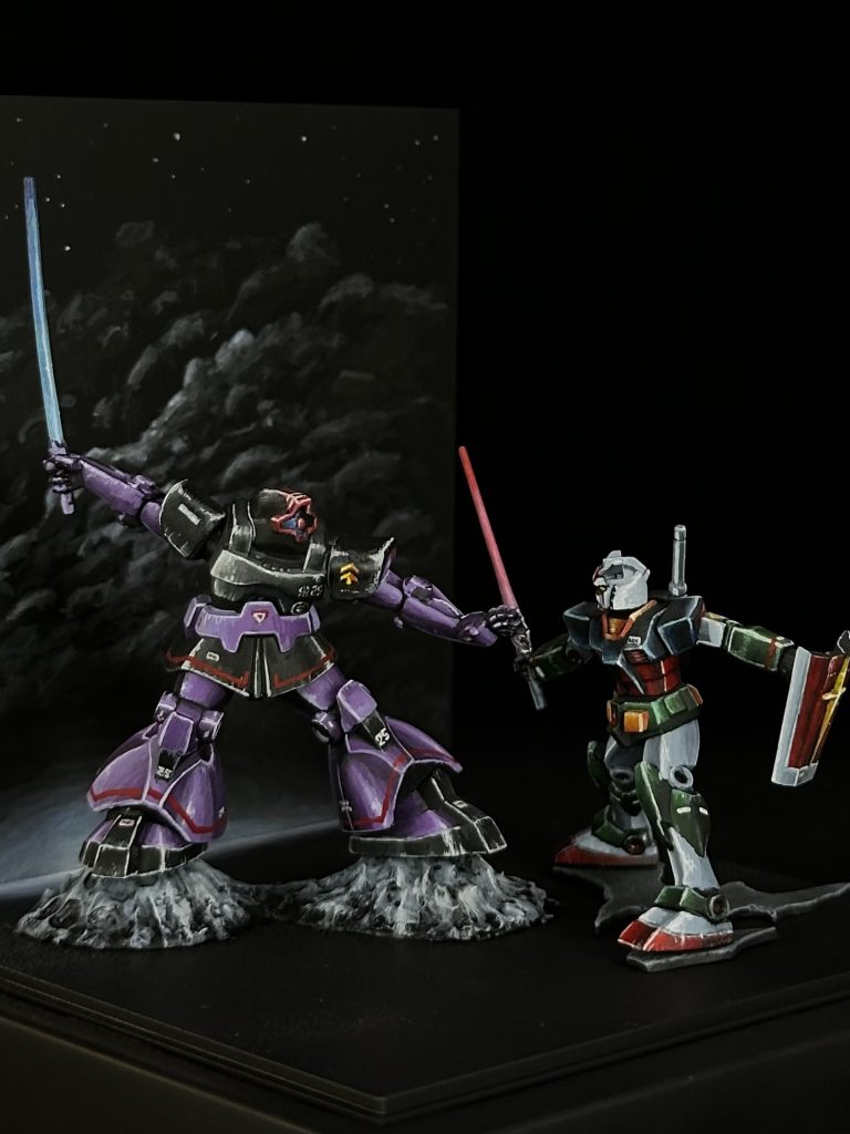 角度を変えても見られるのがジオラマの良い所ですよね