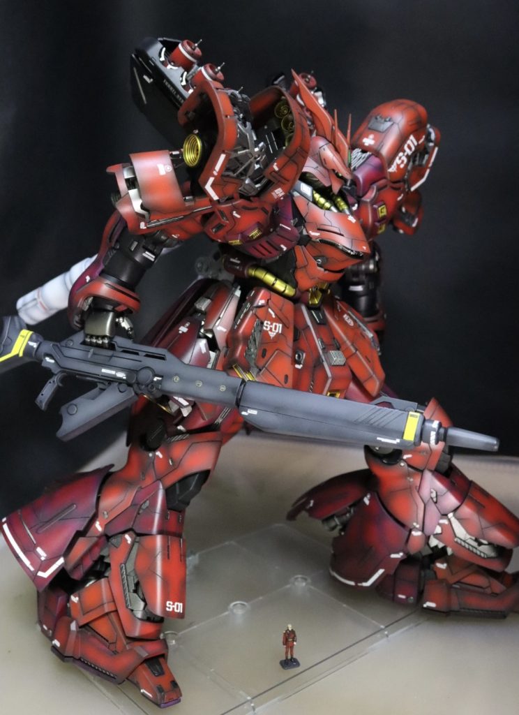 ロングライフルのお馴染みのポーズなんかいも途中放置しましたがなんとか完成しました。最後まで閲覧ありがとうございました。