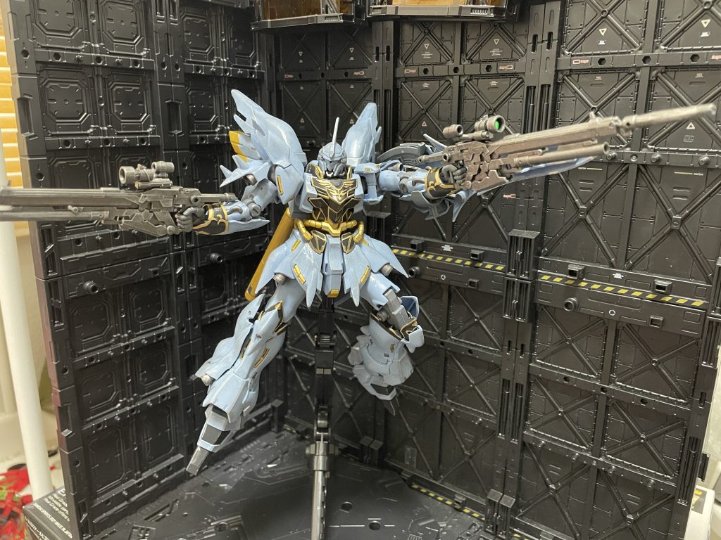 ライフルは赤鉄色で塗装してシルバーでドライブラシしたら、いい感じになった気がします