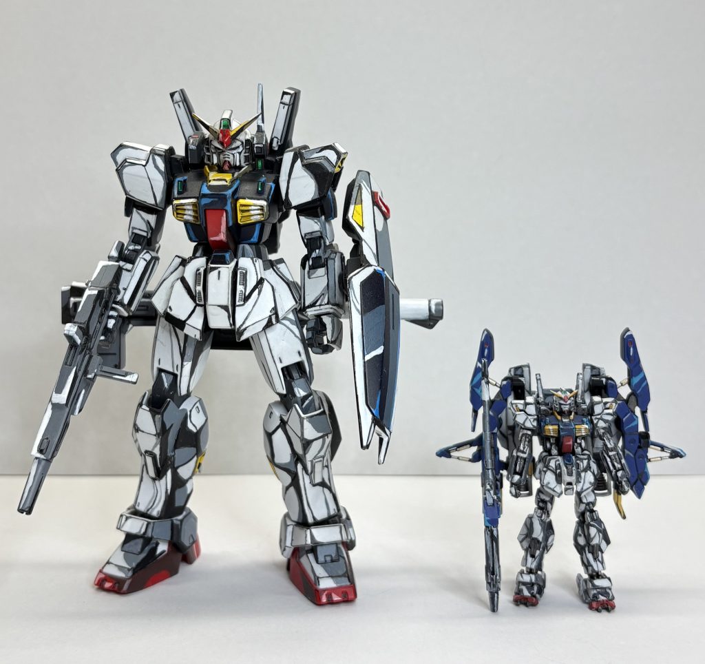 以前作成したHGUCガンダムMk-IIとツーショット