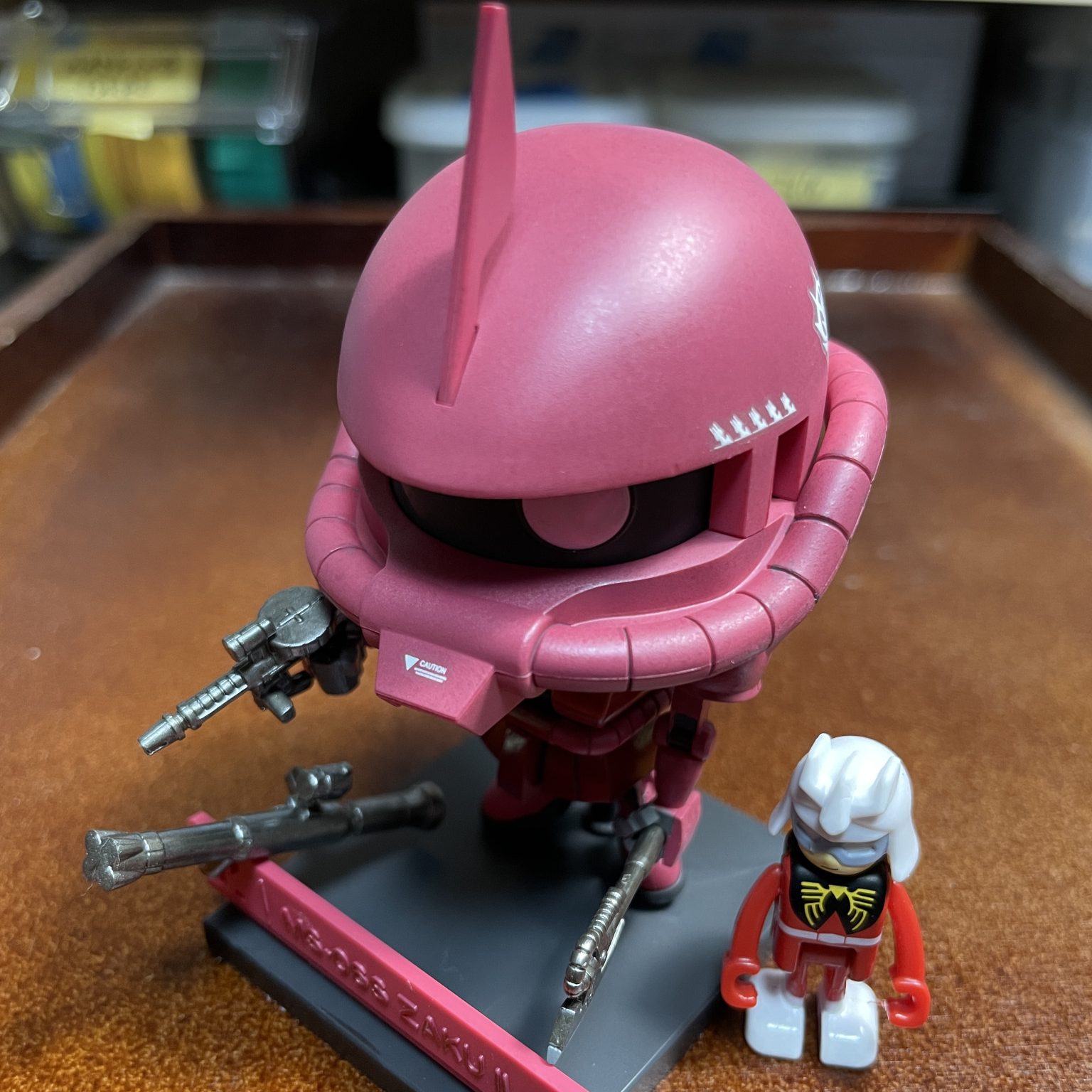シャアザクくん　塗装 完成品 （ガンプラくん ザクプラくん 機動戦士ガンダム） シャアザクくん 塗装 完成品 （ガンプラくん ザクプラくん 機動