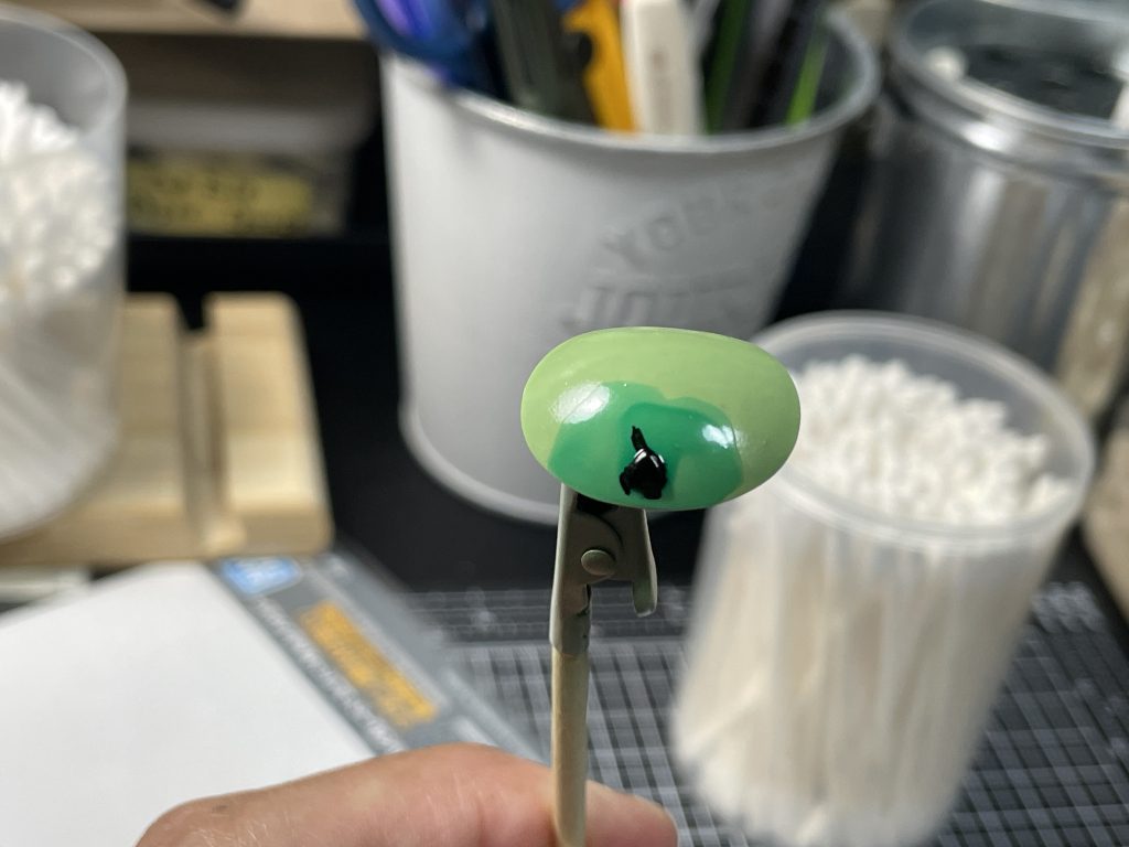 我が技量に疑心暗鬼の中、マーカーで着色…