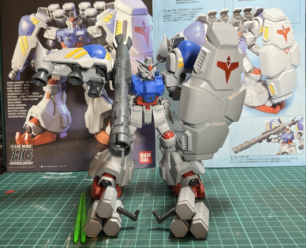 すぐみ部分塗装、シール一瞬、等身や肩幅がおかしくないか?と思ったが、気のせいだった?ビーム・バズーカしか勝たん!