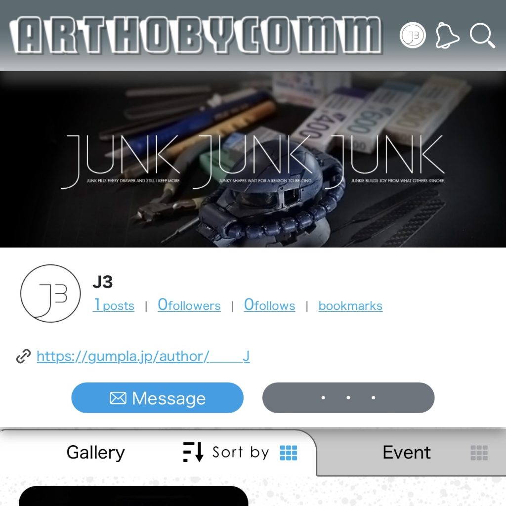 作品名：<p>ATHOBYCOMMにアカウント作りました。 https://app.arthobycomm.net/user/2023575636819968 ガンプラ以外を投稿していこうと思います。</p>