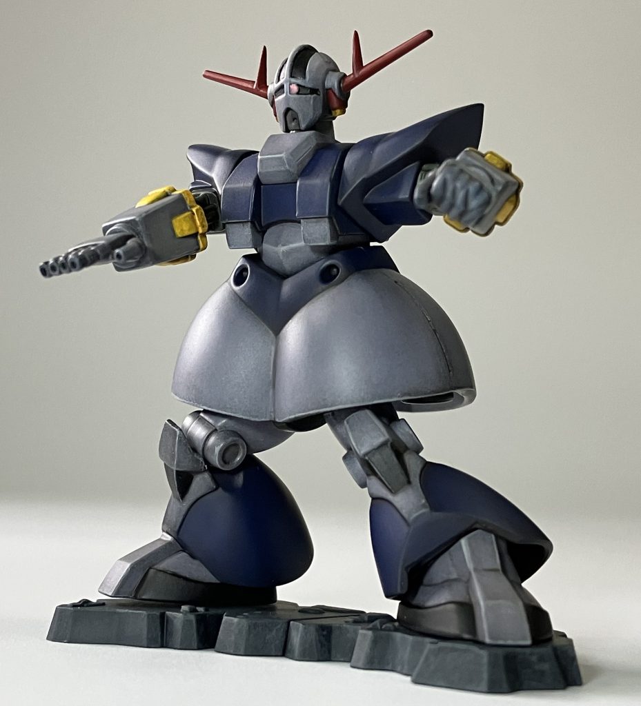 ジオング カラーレシピグレー:黒サフ(下地) → ジョイントグレー ※このジョイントグレーがジオングにピッタリすぎてびっくりしました。まさにジオンググレーブルー:マボガニー(下地) → ティターンズブルー緑:グレーグリーン → MSグリーンイエロー:YRIEL YELLOW(シタデル)赤:MEPHISTON RED(シタデル)