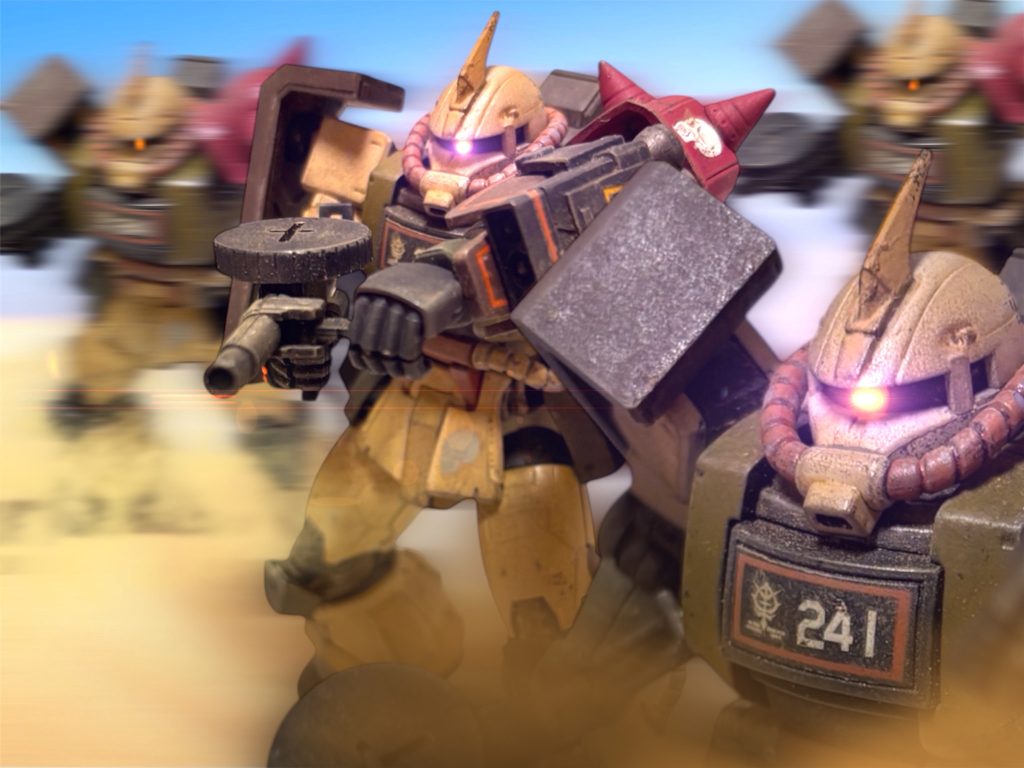 「見つけたぞ、当たりだな!」砂漠に機体を走らせながら、ハリソン少佐は歓喜の声を上げる。「例のキャノンだ!あいつ以外は無視しして構わん!」通信機に向かって叫ぶや、随伴した8機が散開する。が、ぶつかった敵は例の