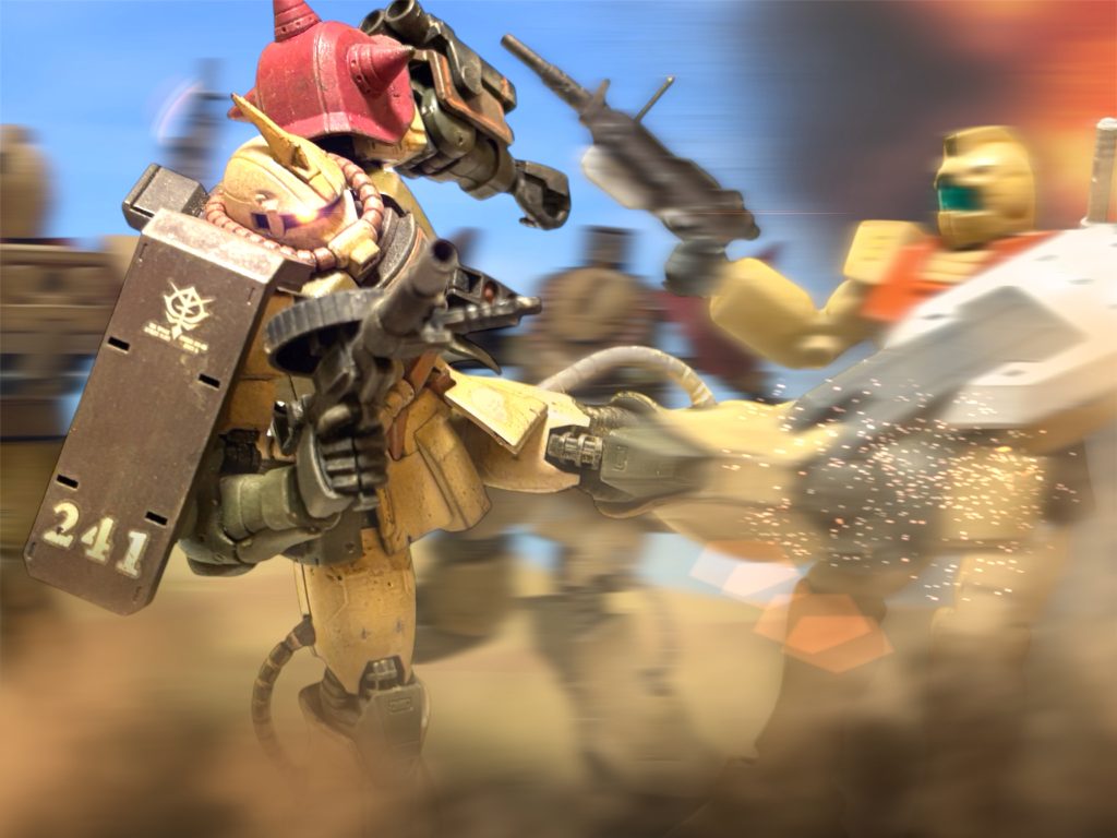 向かって左、敵の右翼後方から、友軍を示す識別信号が迫っていた。妙な位置からの奇襲だが、気の利く味方がいたらしい。ハリソンは即座に通信を入れる。「狙いはそこのキャノンタイプだ!掩護しろ!」『了解、少佐。』通信機から聞こえたその声は、役者のような、深みのある好い声だった。異常にゆっくりと話すその声に、ハリソンは確かに聞き覚えがあった。