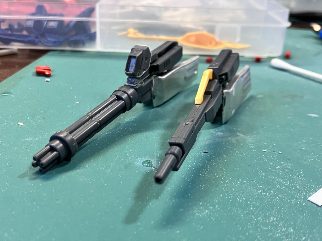 ビールガトリングの制作。オプションパーツセット ガンプラ 07（パワードアームズパワーダー）のガトリングを使って改修。