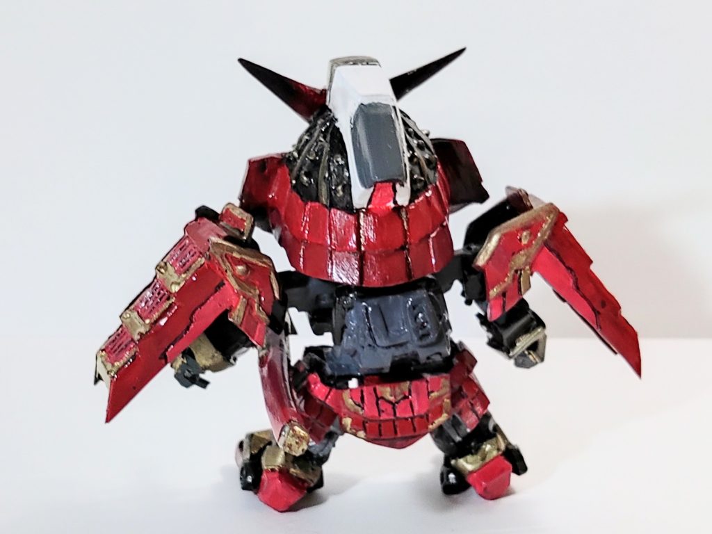 後ろから。前に気合い入れた分、後ろは雑になったかもしれません。