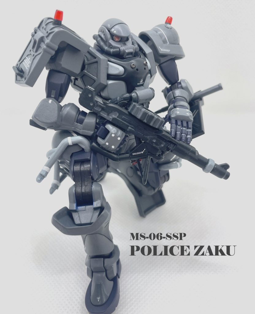 HG MS-06-SSP POLICE ZAKU 筆塗部分塗装