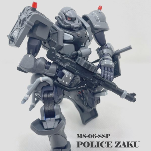 HG MS-06-SSP POLICE ZAKU 筆塗部分塗装