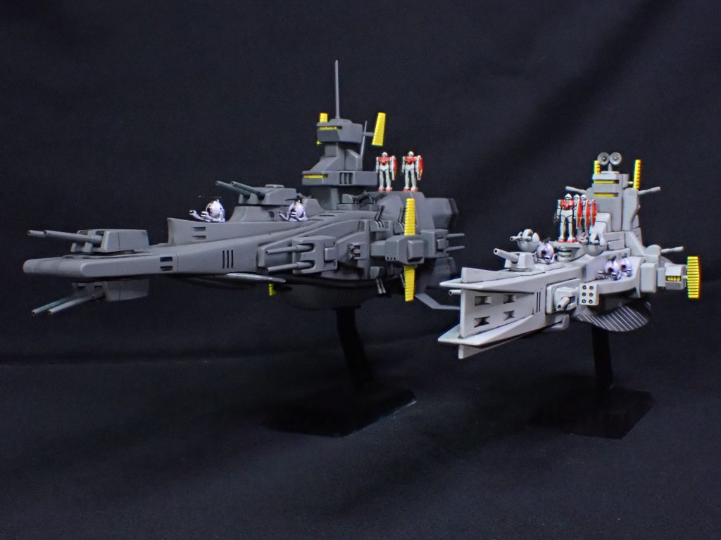 サラミス、マゼラン　1/1200旧キット–2枚目/制作者：muramura