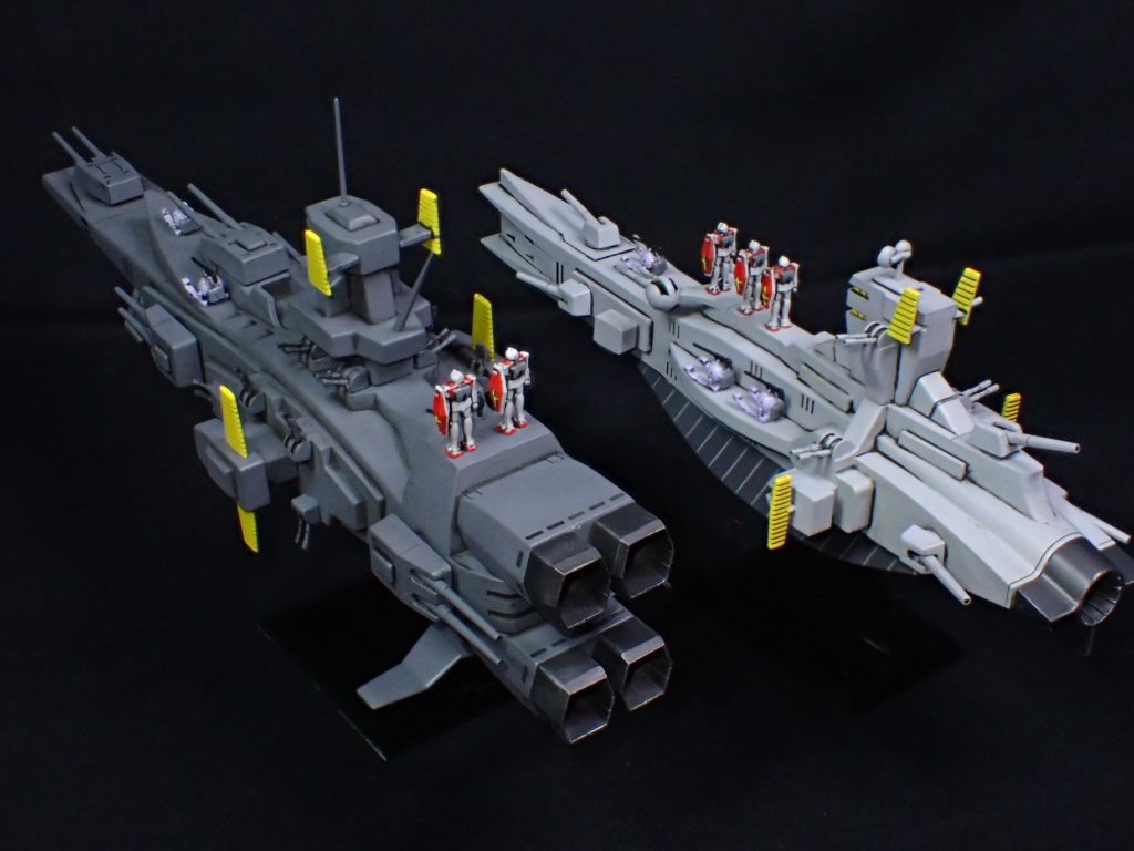 サラミス、マゼラン　1/1200旧キット–3枚目/制作者：muramura