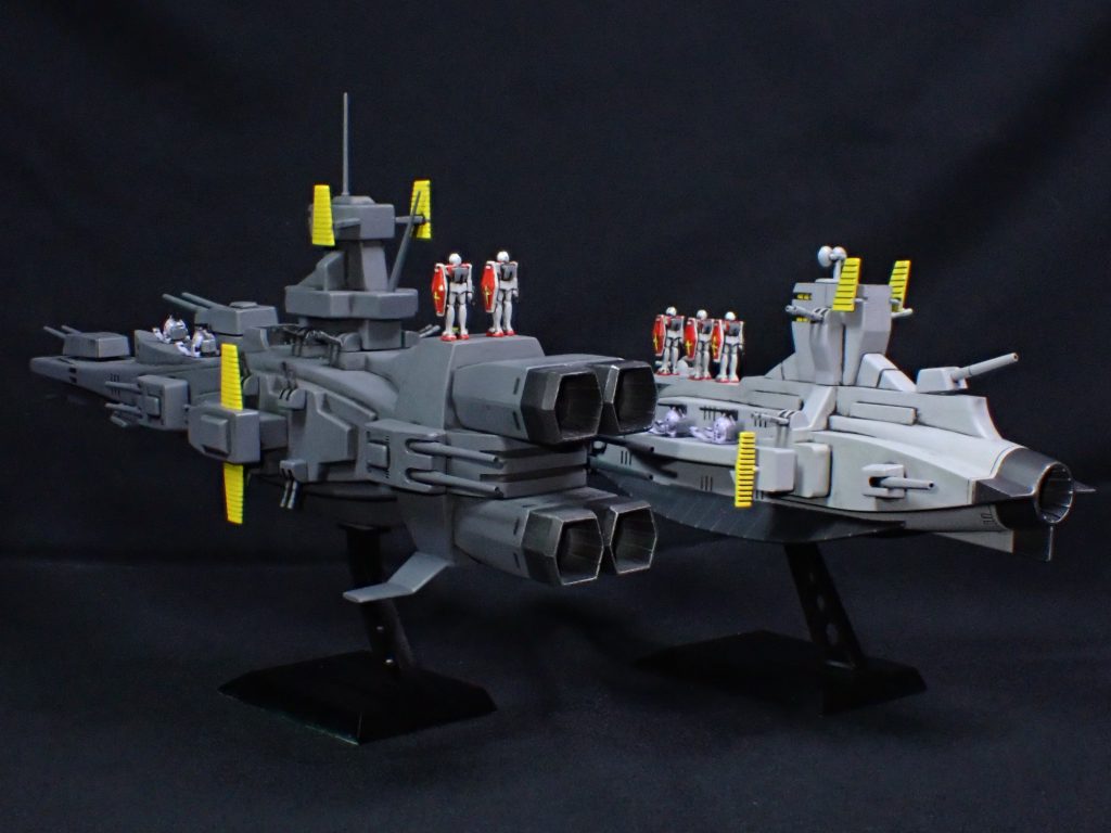 サラミス、マゼラン　1/1200旧キット–4枚目/制作者：muramura