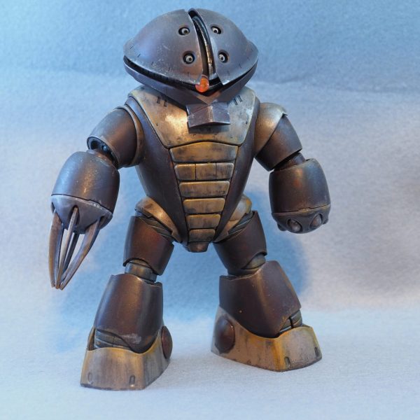 HGアッガイ無塗装、簡単ウェザリング仕上げ