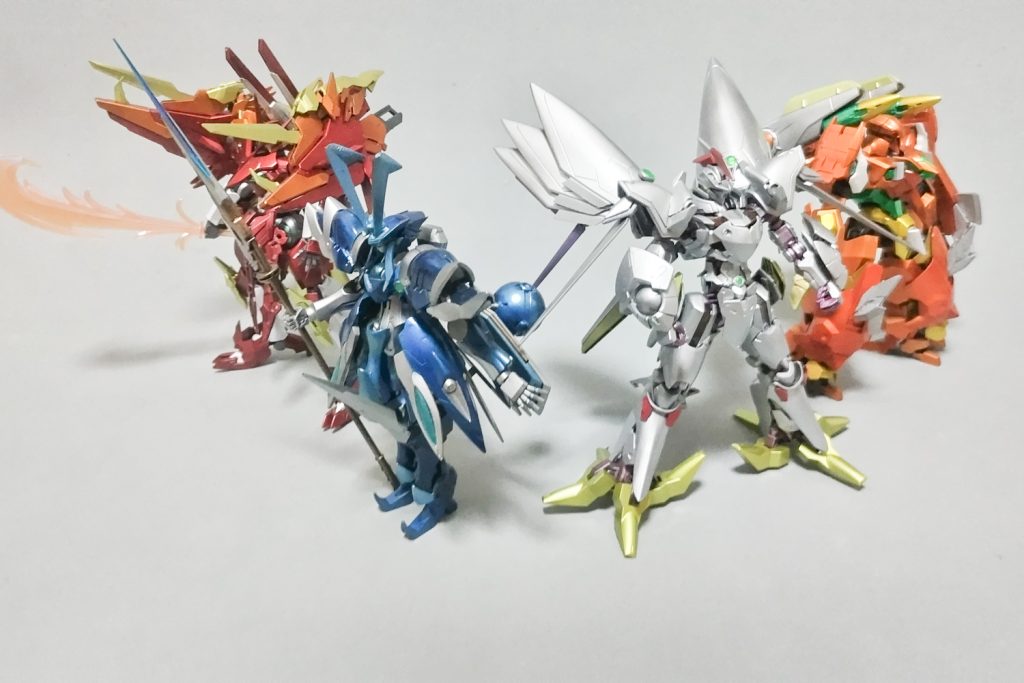 水星の魔…魔装機神四体揃い踏みです。やりきった。ご覧いただきましてありがとうございます。