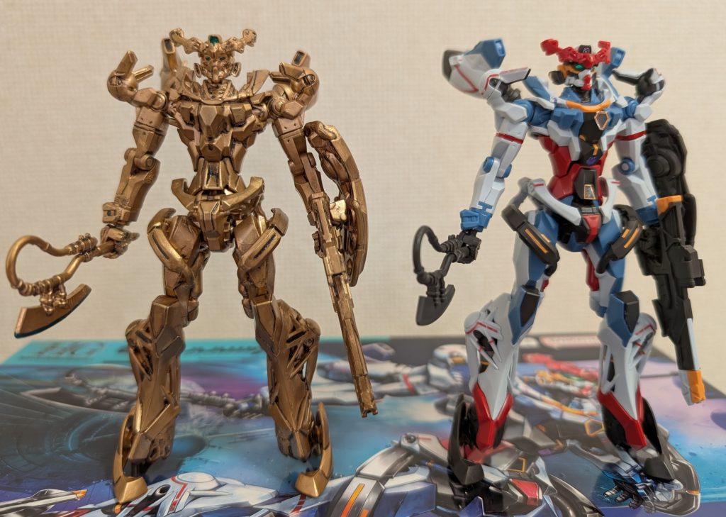 ノーマル状態のジークアクスと比較。やはり「金色」というだけで特別感&高級感あると思っちゃいますねww