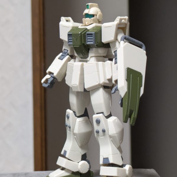 HGUC RGM-79(G)陸戦型ジム製作中!1機目の機体塗装&再組立て完了!!オレンジ部分はタミヤのNATOグリーンで再塗装。なんとなくエゥーゴ仕様のジムIIみたいになった。