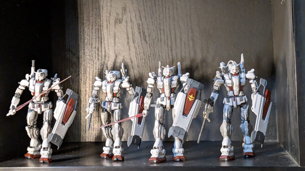 素組のガンダムEX4体