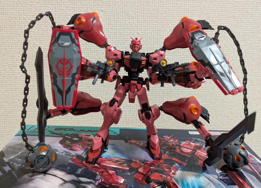 各々ライフル・シールド・ハンマー・ジャベリンを装備させた状態。