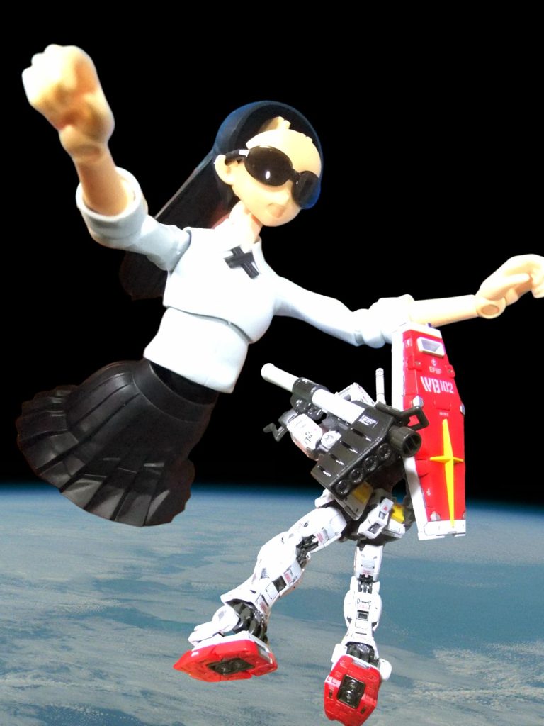 オ・マ・ケのネタ画像デス💦余剰パーツ状態のニャアンを見ていて思わず 脳裏に投映されたイメージを画像にしてみました😁最後迄お付き合い頂きましてありがとうございました🙇