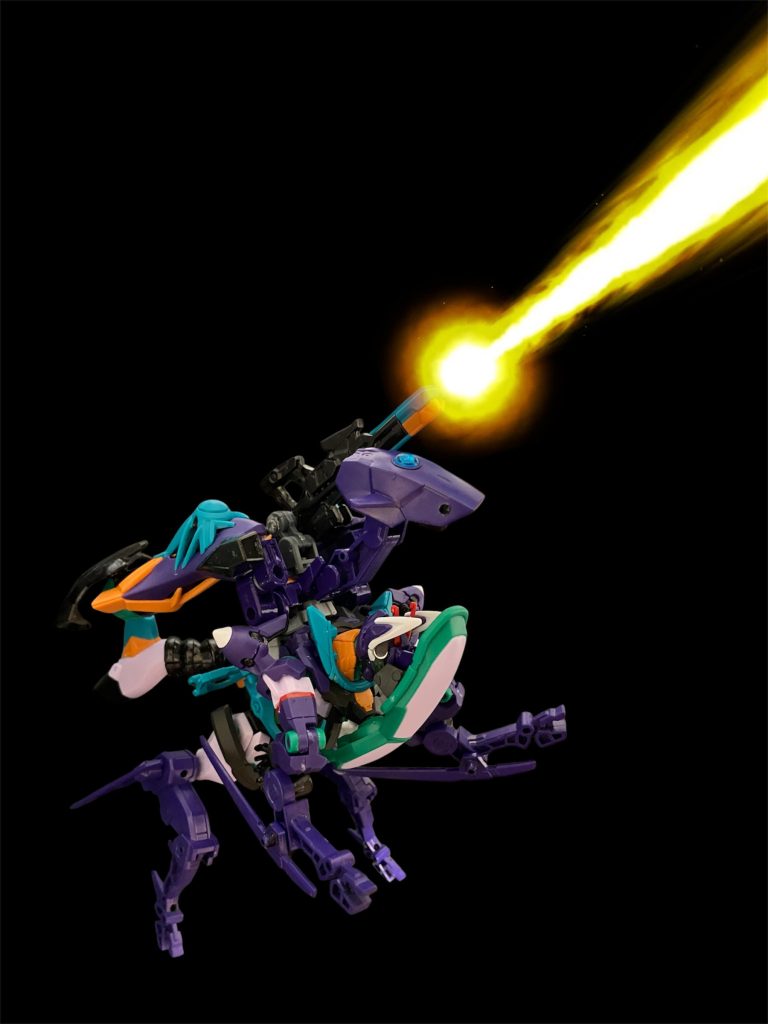 背部マウントに接続したビームライフル^_^