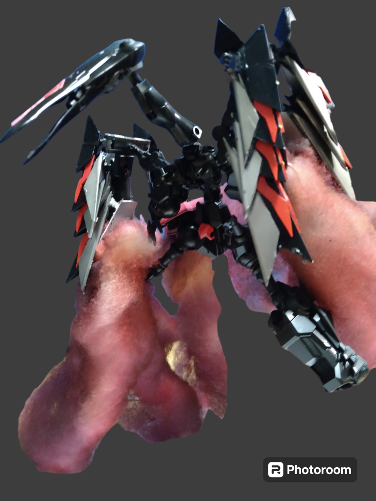 噴出の炎は100均のキルトで制作をしました