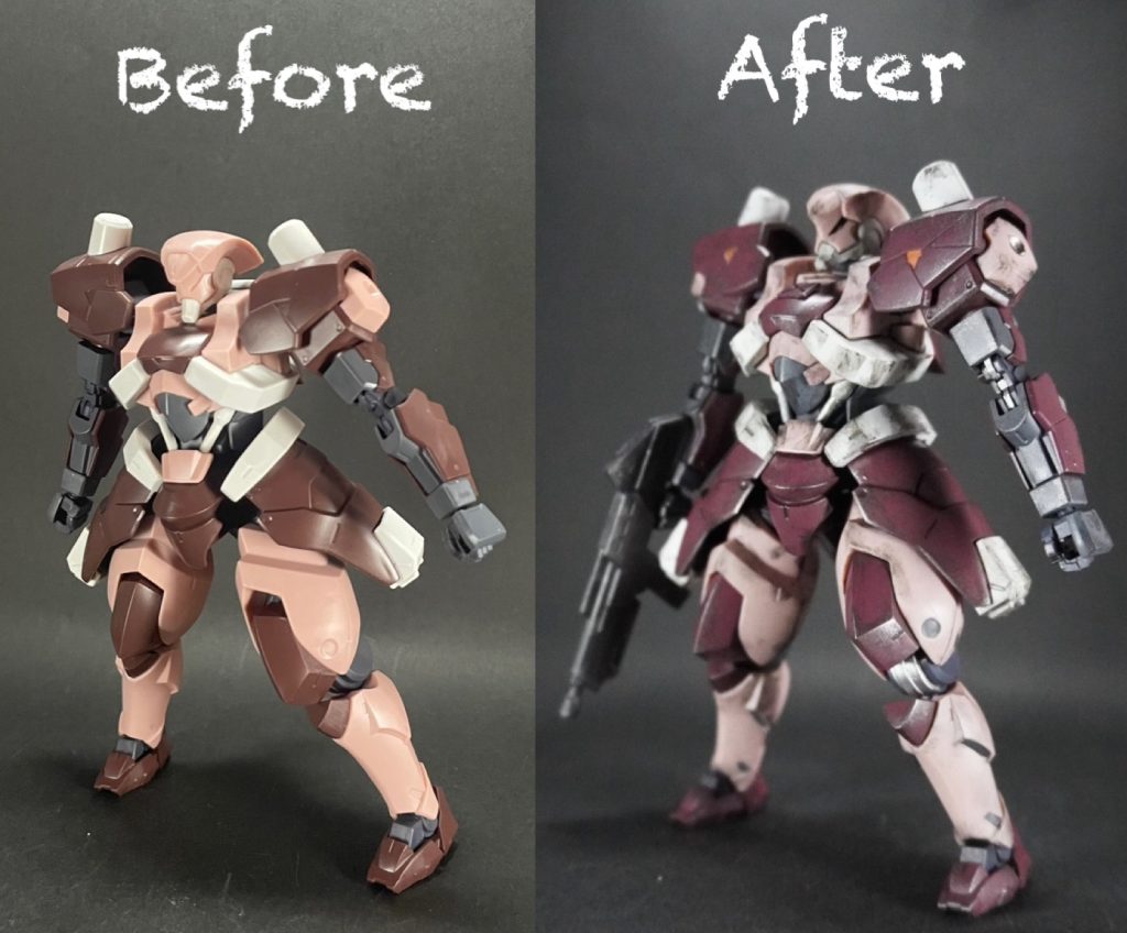 素組みとのビフォーアフター！印象はかなり変わったと思います♪