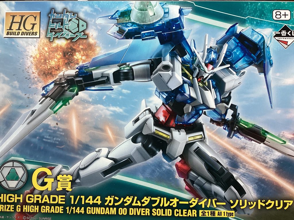 箱です。ダブルオーダイバーはかっこいいですね〜。(gundam-kao2)