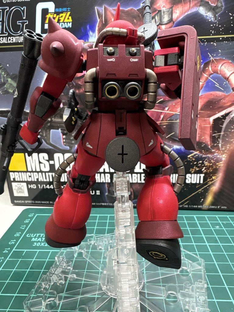 背面バーニアと足裏にネイルアートパーツ