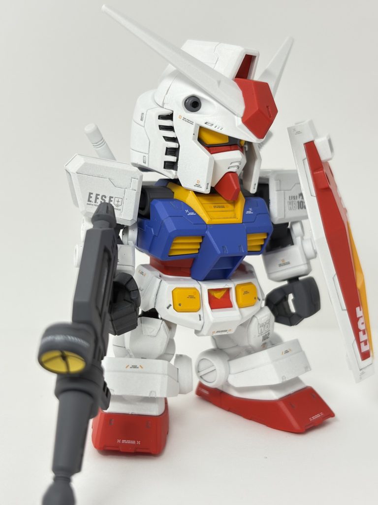 CSフレームは持っていないので、キット付属のSDフレームそのままです。SDフォルムはやっぱり可愛いですね。