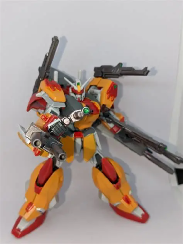 二連装砲とビームライフルの同時発射の図です。