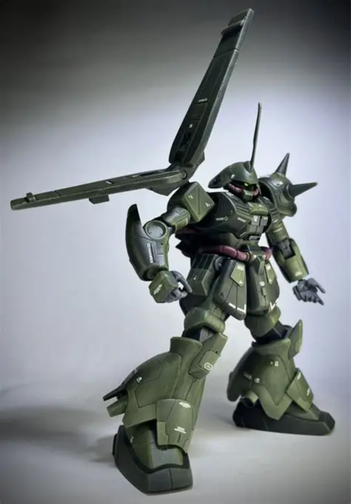 筋彫り、頭、肩、腕、バックパック、胸、腹、腰、脚、と各部施しました。