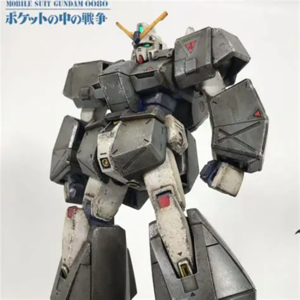 HG ガンダムNT-1 アレックス チョバムアーマー付き 無塗装 お手軽ウェザリング 成型色仕上げ