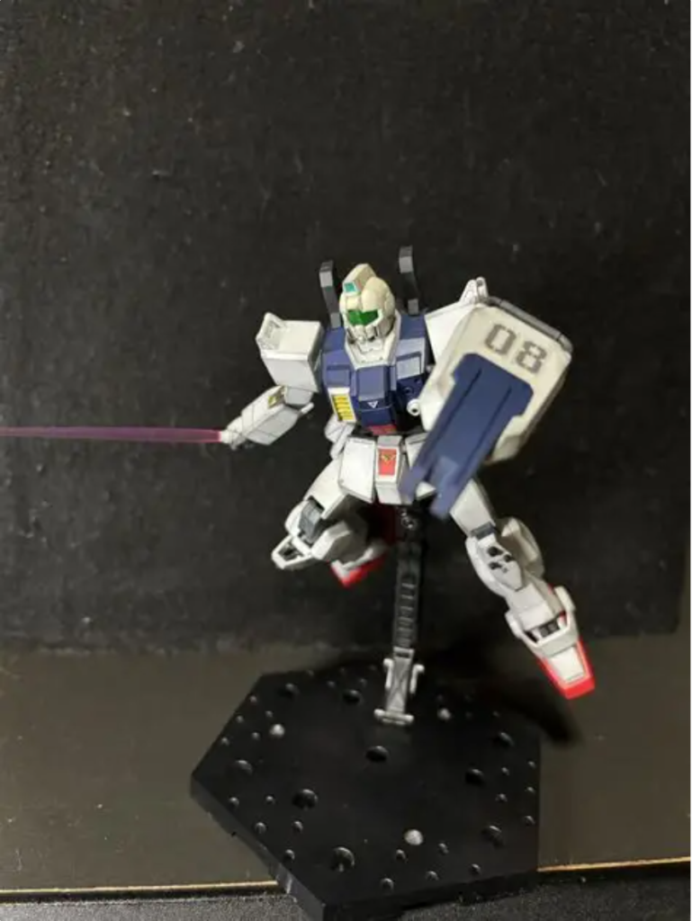 付属していた他の武器はこれまたバトオペ2の陸ジム(ウェポンラック)を作る予定なのでそちらで使おうと思ってます😅ご覧下さりありがとうございました😊