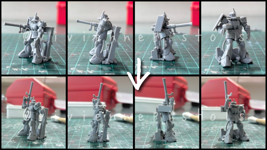 角度を変更(上から下)した状態です。