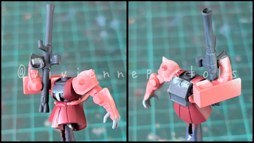 グラデーション塗装の経過の写真です。この状態ではグラデーションがはっきりしていますが、ここからフィルタリングをする事で落ち着かせられたかなと思います。