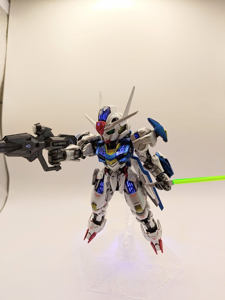 パーメットスコア６。こちらは蛍光素材ではなかったので蛍光ブルーで塗装してます。