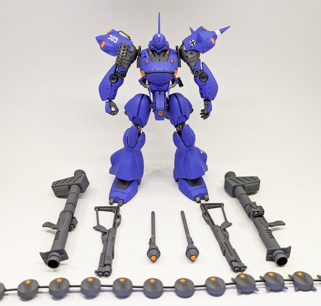 武装は難義しましたが、並べられて満足