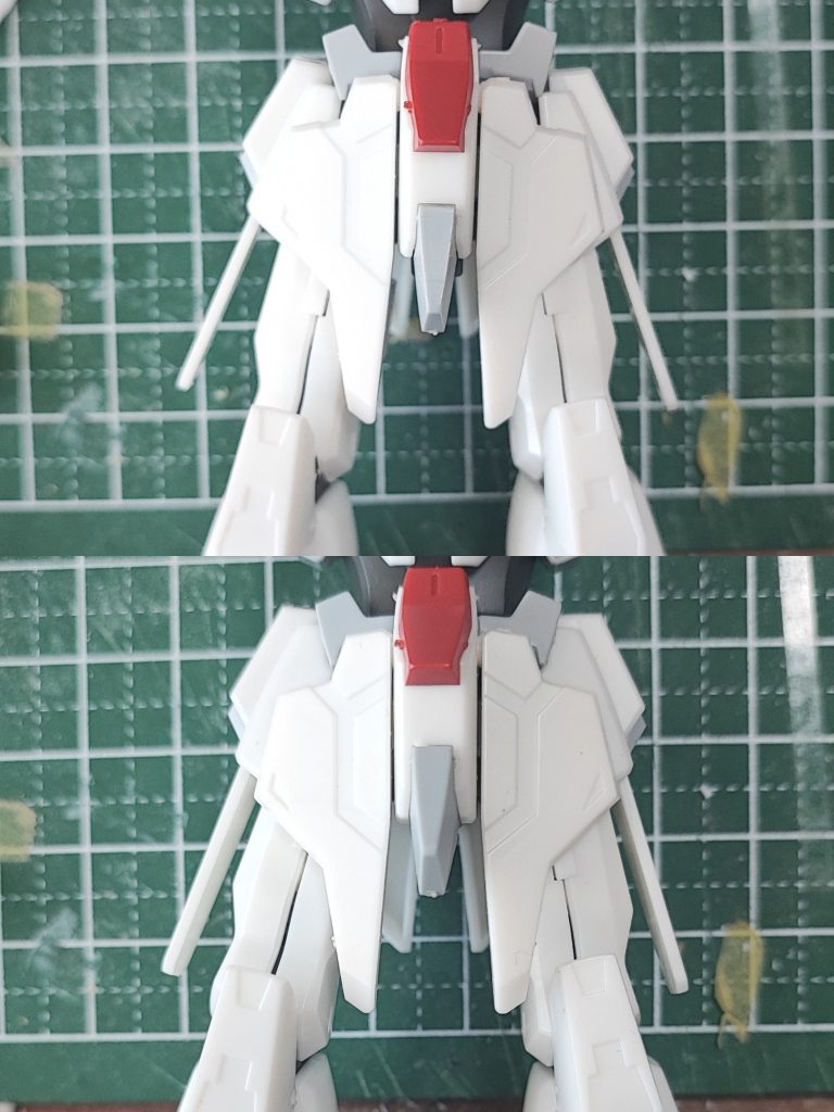 胴体延長と足を長く見せるためフロントスカートの位置を3ミリ上げています